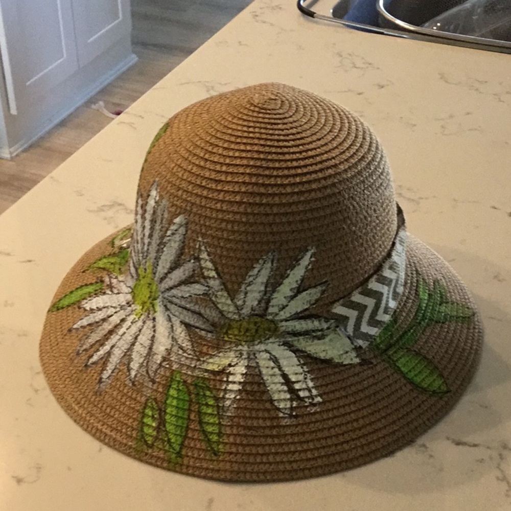 Hand painted new straw hat